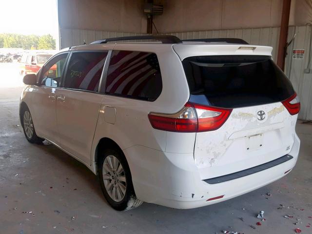 5TDJK3DC6FS098705 - 2015 TOYOTA SIENNA LE WHITE photo 3