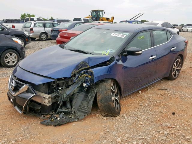 1N4AA6AP8JC379643 - 2018 NISSAN MAXIMA 3.5 BLUE photo 2