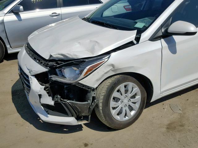 3KPC24A32KE067779 - 2019 HYUNDAI ACCENT SE WHITE photo 9