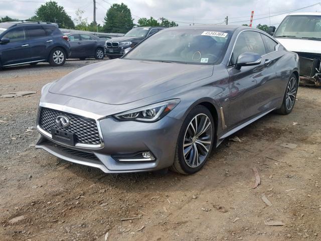 JN1CV7EL0HM320744 - 2017 INFINITI Q60 BASE GRAY photo 2