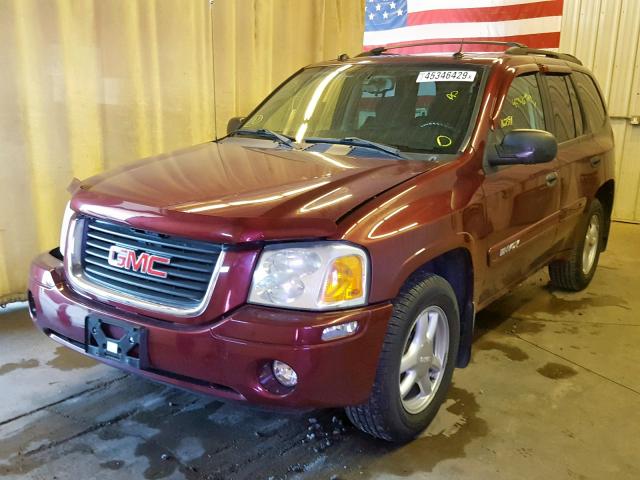 1GKDT13S352261411 - 2005 GMC ENVOY MAROON photo 2