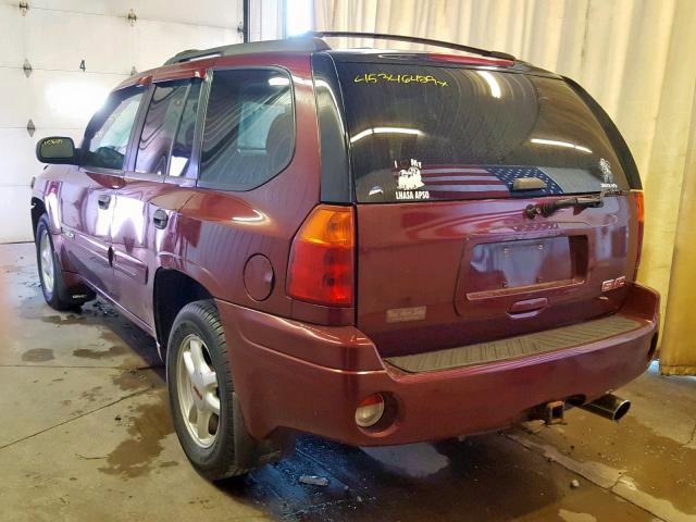 1GKDT13S352261411 - 2005 GMC ENVOY MAROON photo 3