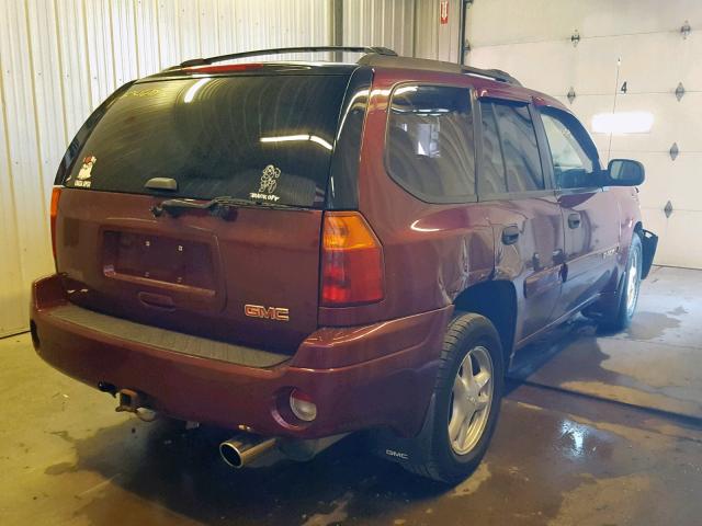 1GKDT13S352261411 - 2005 GMC ENVOY MAROON photo 4