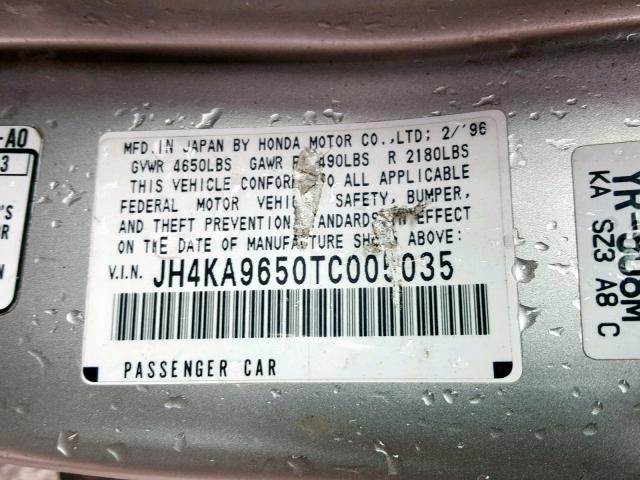 JH4KA9650TC005035 - 1996 ACURA 3.5RL GOLD photo 10