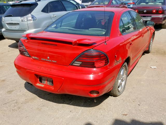 1G2NF52E33C115323 - 2003 PONTIAC GRAND AM S RED photo 4