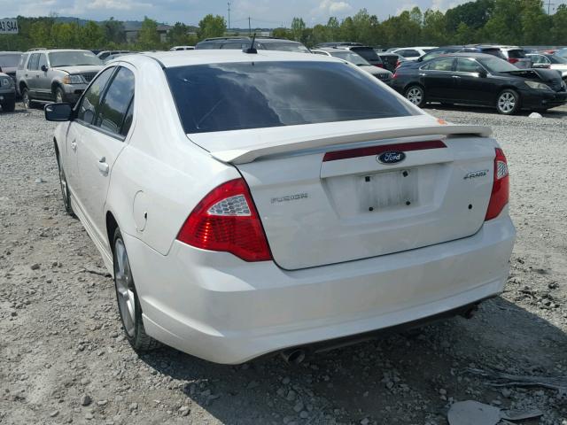 3FAHP0KCXCR352227 - 2012 FORD FUSION SPO WHITE photo 3