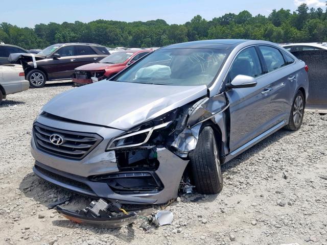 5NPE34AF9GH313844 - 2016 HYUNDAI SONATA SPO SILVER photo 2