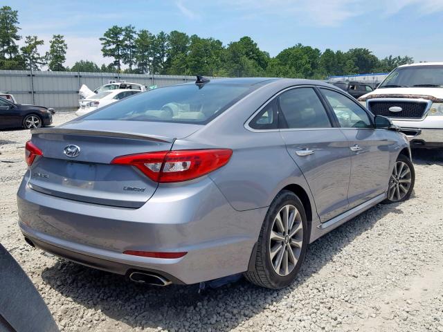 5NPE34AF9GH313844 - 2016 HYUNDAI SONATA SPO SILVER photo 4