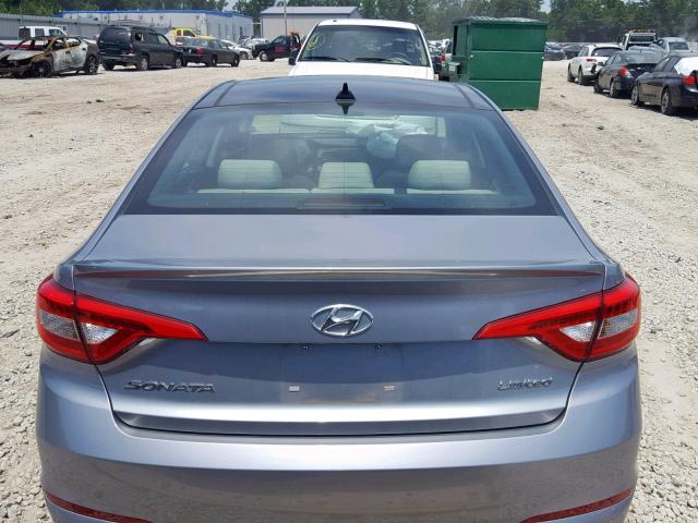 5NPE34AF9GH313844 - 2016 HYUNDAI SONATA SPO SILVER photo 9