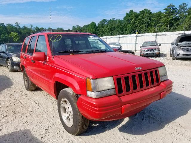 1J4GZ78S6WC150358 - 1998 JEEP GRAND CHER RED photo 1