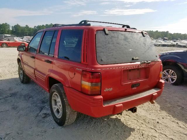 1J4GZ78S6WC150358 - 1998 JEEP GRAND CHER RED photo 3