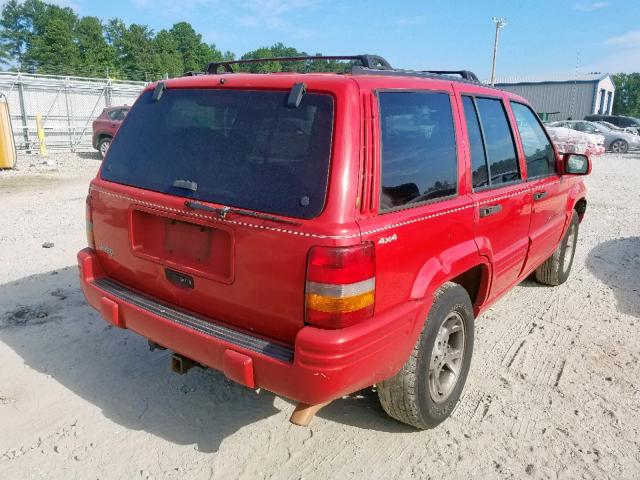 1J4GZ78S6WC150358 - 1998 JEEP GRAND CHER RED photo 4