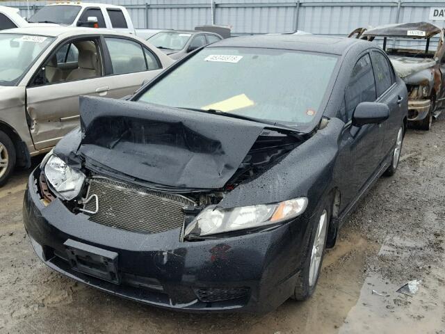 2HGFA1F65BH010662 - 2011 HONDA CIVIC LX-S BLACK photo 2