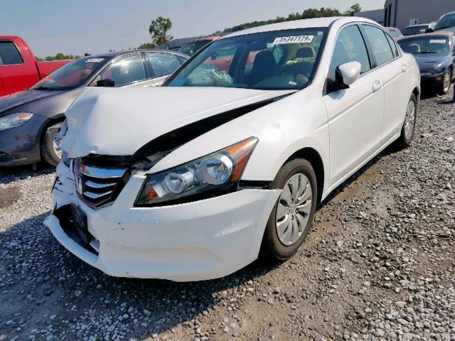 1HGCP2F30CA122024 - 2012 HONDA ACCORD LX WHITE photo 2