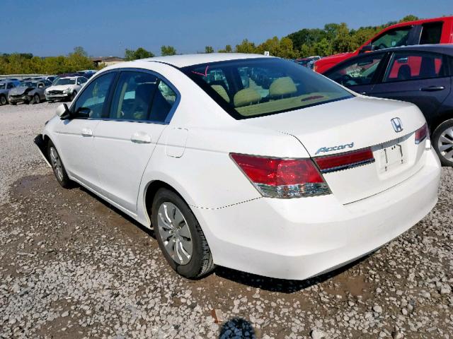 1HGCP2F30CA122024 - 2012 HONDA ACCORD LX WHITE photo 3