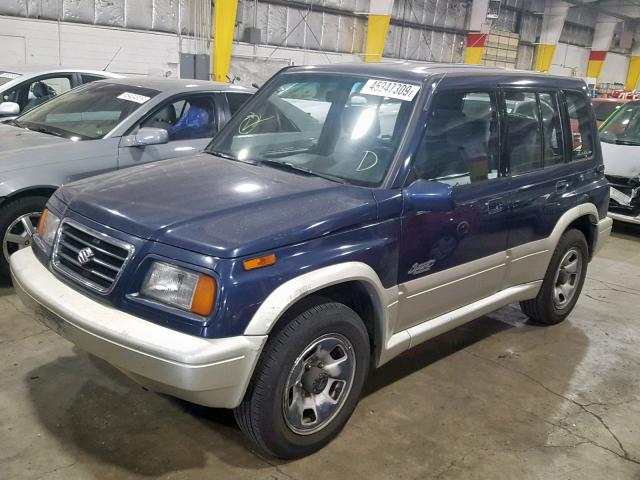 JS3TD21V4V4108405 - 1997 SUZUKI SIDEKICK S BLUE photo 2