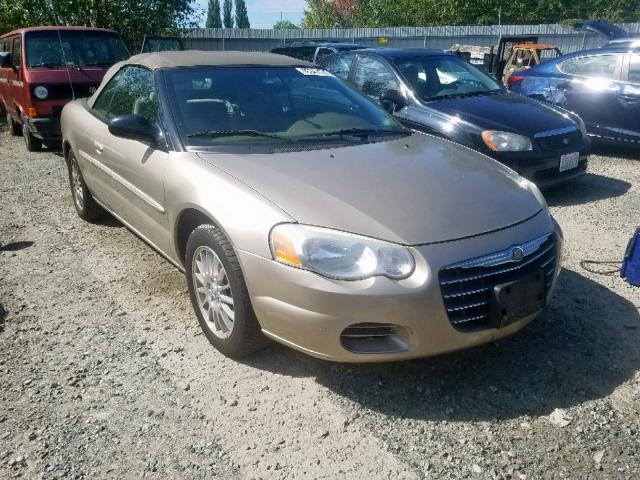 1C3EL45R24N355454 - 2004 CHRYSLER SEBRING LX GOLD photo 1