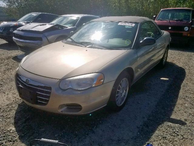 1C3EL45R24N355454 - 2004 CHRYSLER SEBRING LX GOLD photo 2