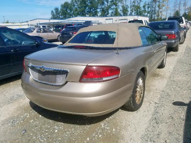 1C3EL45R24N355454 - 2004 CHRYSLER SEBRING LX GOLD photo 4