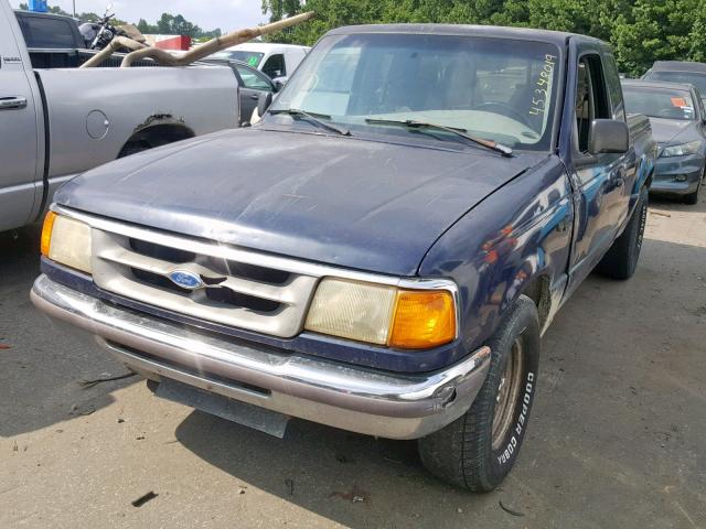 1FTCR14A4VPB36447 - 1997 FORD RANGER SUP BLUE photo 2