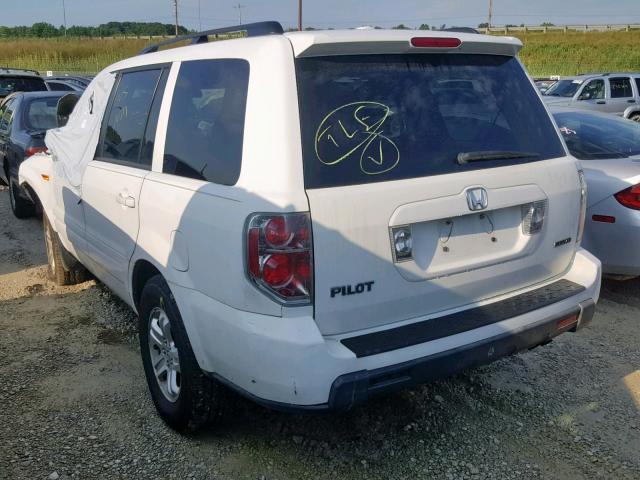 5FNYF18258B046692 - 2008 HONDA PILOT VP WHITE photo 3