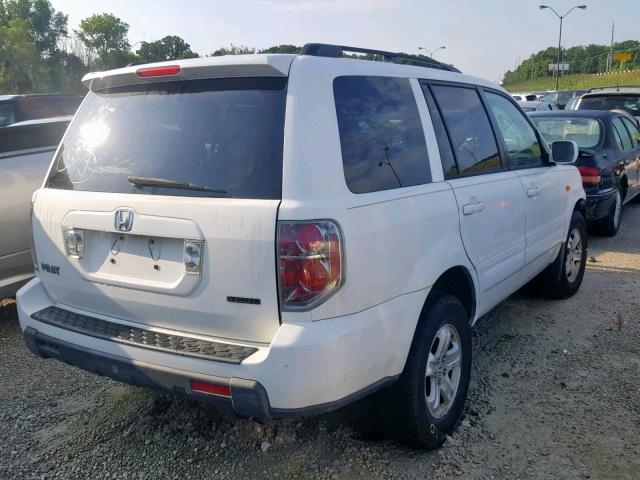 5FNYF18258B046692 - 2008 HONDA PILOT VP WHITE photo 4