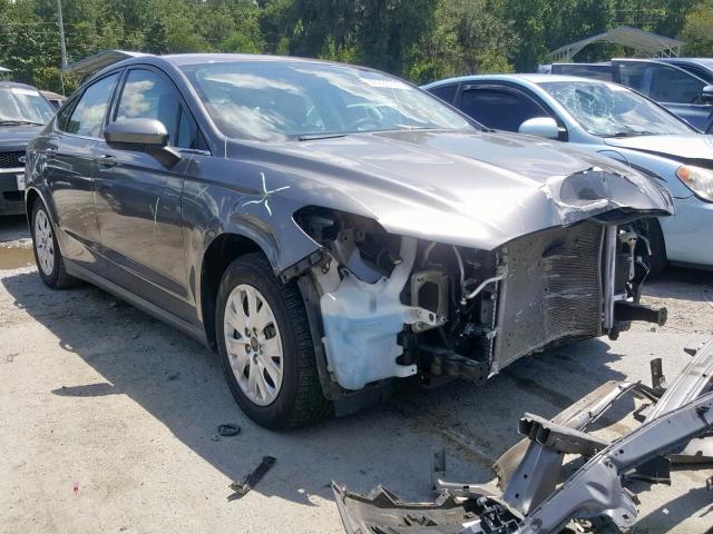 1FA6P0G72E5365577 - 2014 FORD FUSION S GRAY photo 1