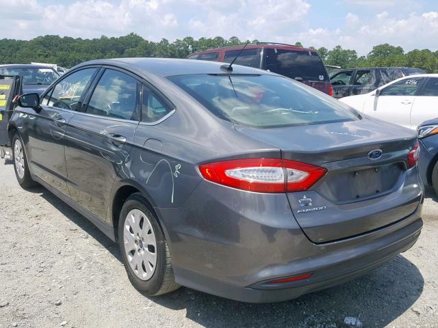 1FA6P0G72E5365577 - 2014 FORD FUSION S GRAY photo 3