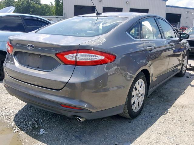 1FA6P0G72E5365577 - 2014 FORD FUSION S GRAY photo 4