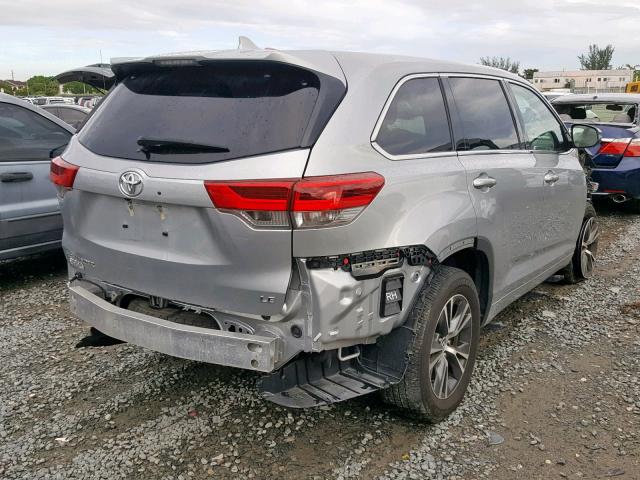 5TDZZRFH1JS241241 - 2018 TOYOTA HIGHLANDER SILVER photo 4