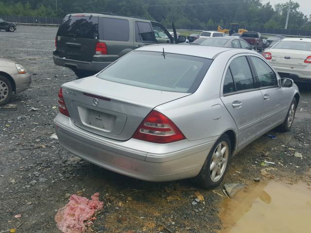 WDBRF61J62F289643 - 2002 MERCEDES-BENZ C 240 SILVER photo 4