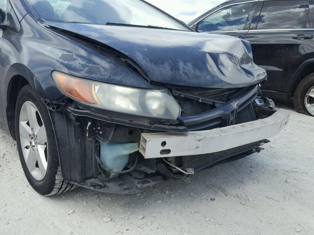 2HGFG12928H549179 - 2008 HONDA CIVIC EXL BLACK photo 9