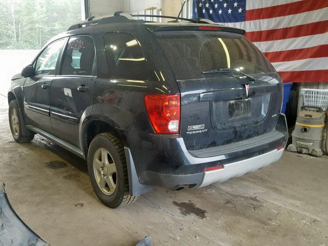 2CKDL43F086329213 - 2008 PONTIAC TORRENT BLACK photo 3