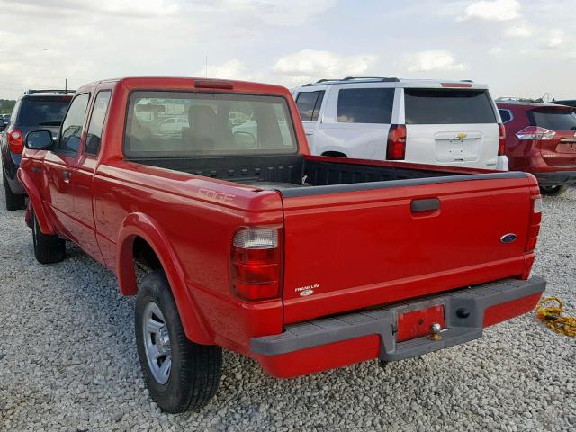 1FTYR14U74PB40426 - 2004 FORD RANGER SUP RED photo 3