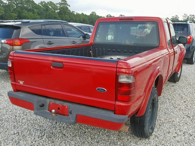 1FTYR14U74PB40426 - 2004 FORD RANGER SUP RED photo 4