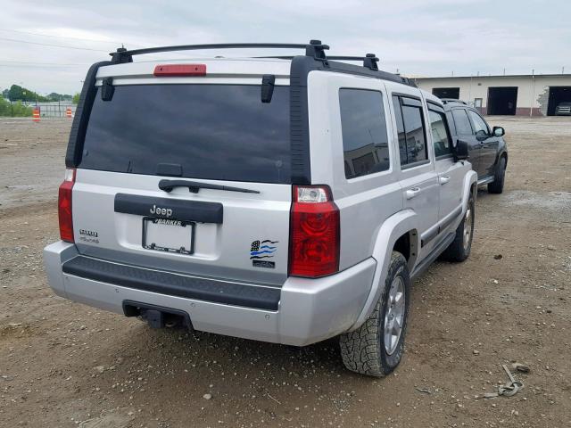 1J8HG48KX7C624238 - 2007 JEEP COMMANDER SILVER photo 4