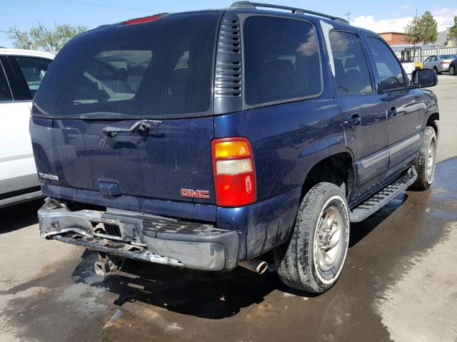 1GKEC13V03R294367 - 2003 GMC YUKON BLUE photo 4