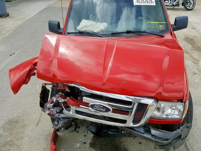 1FTYR15E38PB04794 - 2008 FORD RANGER SUP RED photo 7