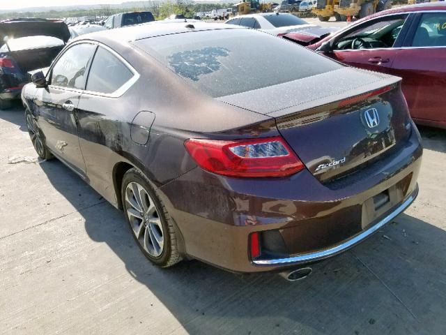 1HGCT2B85EA001344 - 2014 HONDA ACCORD EXL BROWN photo 3