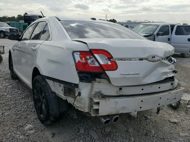 1FAHP2EW1AG125322 - 2010 FORD TAURUS SEL WHITE photo 3