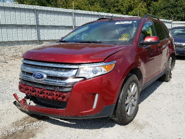 2FMDK4KC1EBA84454 - 2014 FORD EDGE LIMIT RED photo 2