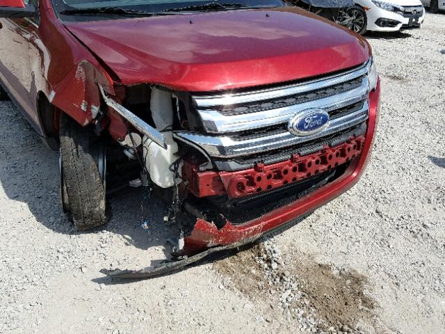 2FMDK4KC1EBA84454 - 2014 FORD EDGE LIMIT RED photo 9