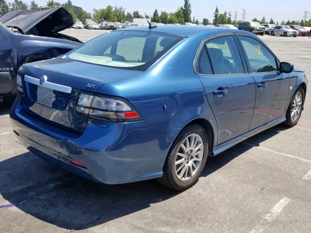 YS3FB49Y881152479 - 2008 SAAB 9-3 2.0T BLUE photo 4