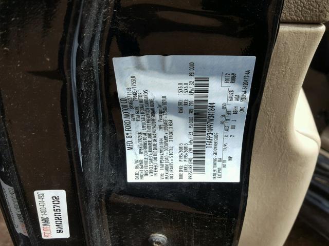 1FAFP34N97W341844 - 2007 FORD FOCUS ZX4 BLACK photo 10