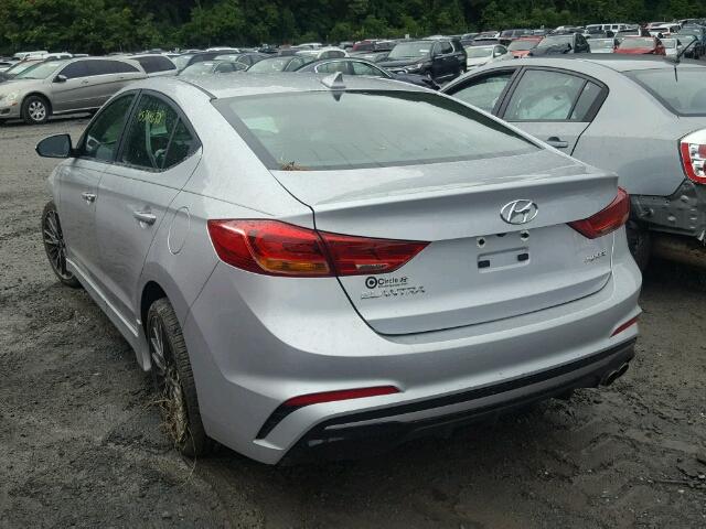 KMHD04LB4JU537756 - 2018 HYUNDAI ELANTRA SP SILVER photo 3