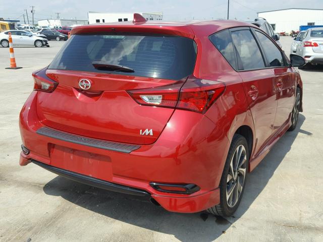 JTNKARJE4GJ509495 - 2016 TOYOTA SCION IM RED photo 4