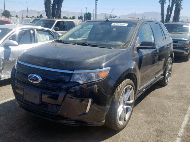 2FMDK3AK6DBA86119 - 2013 FORD EDGE SPORT BLACK photo 2