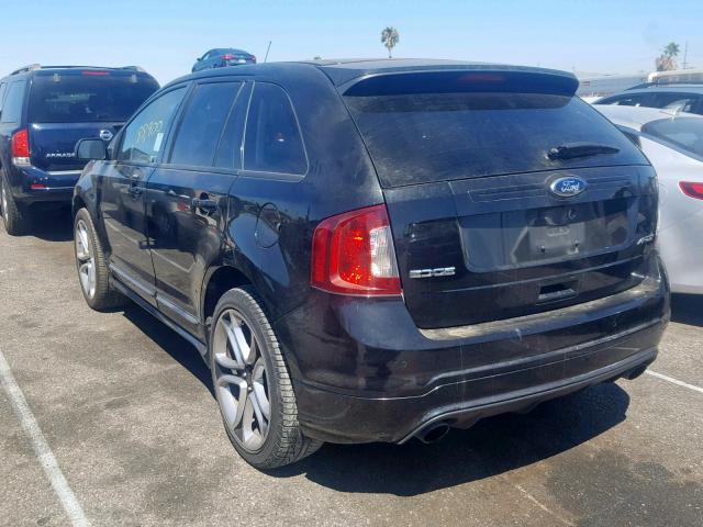 2FMDK3AK6DBA86119 - 2013 FORD EDGE SPORT BLACK photo 3