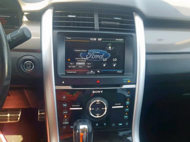 2FMDK3AK6DBA86119 - 2013 FORD EDGE SPORT BLACK photo 9