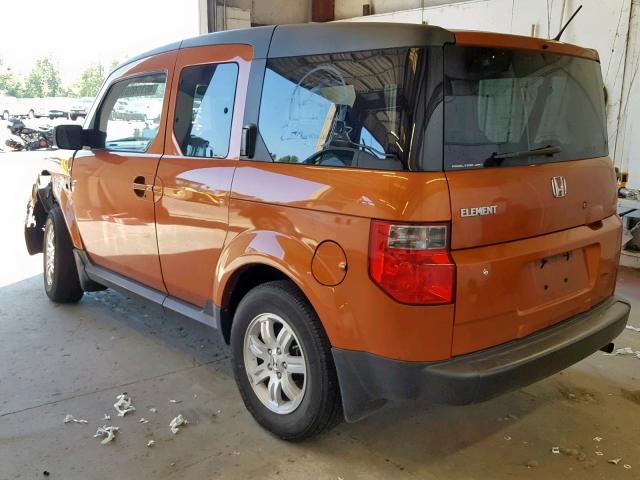 5J6YH28787L009167 - 2007 HONDA ELEMENT EX ORANGE photo 3